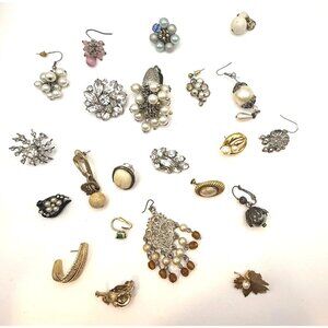 Mixed (Gold Tone, Silver Tone, Pearl White, Clear Rhinestone)